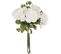 Bouquet Artificiel De 18 Fleurs - H. 50 Cm - Blanc