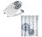 Accessoires De Salle De Bain - Abattant Wc Et Rideau De Douche Astera - Blanc