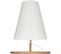 Lampe En Bambou Scandi - Diam. 20 Cm - Blanc