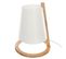 Lampe En Bambou Scandi - Diam. 20 Cm - Blanc