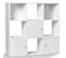 Meuble De Rangement Cube Rudy 9 Cases Bois Blanc Avec 3 Portes