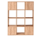 Meuble De Rangement Cube Rudy 12 Cases Bois Façon Hêtre Avec Portes