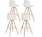 Lot De 4 Tabourets De Bar Sara Blanc