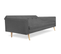 Canapé Droit 3 Places Lars Convertible Gris Scandinave