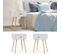 Lot De 2 Tables De Chevet Eiya Scandinaves En Bois Blanc