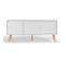 Buffet Bas Scandinave 135 Cm Effie 3 Portes Bois Blanc