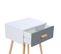 Lot De 2 Tables De Chevet Eiya Scandinaves En Bois Blanc Et Gris