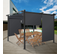 Lot De 3 Stores Enrouleurs L.125 X H. 225 Cm Pour Pergola Gris Anthracite