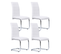 Id Market Lot De 4 Chaises Mia Blanches Pour Salle à Manger