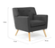 Fauteuil Scandinave Liv En Tissu Gris Anthracite