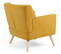 Fauteuil Scandinave Liv En Tissu Jaune Moutarde