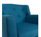 Fauteuil Scandinave Liv En Tissu Bleu Canard