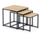 Lot De 3 Tables Basses Gigognes Detroit 35/40/45 Design Industriel