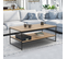 Table Basse Rectangulaire Detroit Double Plateau 113 Cm Design Industriel