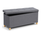 Banc Coffre Rangement Sur Pied 100 Cm Tissu Gris Anthracite