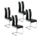 Lot De 4 Chaises Pia Noires Et Blanches Pour Salle à Manger