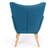 Fauteuil Scandinave Ivar En Tissu Bleu Canard