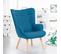 Fauteuil Scandinave Ivar En Tissu Bleu Canard