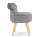 Fauteuil Crapaud En Velours Gris