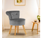 Fauteuil Crapaud En Velours Gris