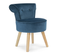 Fauteuil Crapaud En Velours Bleu