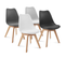 Lot De 4 Chaises Scandinaves Sara Mix Color Gris Foncé, Gris Clair, Blanc Et Noir