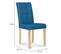 Lot De 4 Chaises Polga Capitonnées Bleu Canard Pour Salle à Manger