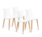 Lot De 4 Chaises Lily Blanches Pour Salle à Manger