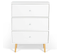 Commode 3 Tiroirs Emmie 70 Cm Scandinave Blanc