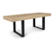 Table À Manger Extensible Rectangle Phoenix 6-10 Personnes Bois Et Noir 160-200 Cm