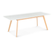 Table Scandinave Extensible Rectangle Inga 6-8 Personnes Blanche 160-200 Cm