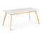 Table Scandinave Extensible Rectangle Inga 6-8 Personnes Blanche 160-200 Cm