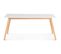 Table Scandinave Extensible Rectangle Inga 6-8 Personnes Blanche 160-200 Cm