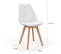 Lot De 6 Chaises Scandinaves Sara Blanches Pour Salle À Manger