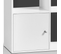 Meuble De Rangement Cube Rudy 12 Cases Bois Blanc Avec Portes Fond Gris