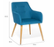 Lot De 2 Chaises De Salle à Manger Scandinaves, Fauteuils De Table Dania Bleu Canard