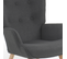 Fauteuil Scandinave Ivar Avec Repose Pieds Gris Anthracite