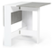 Table Console Pliable Edi 2-4 Personnes Blanche Plateau Effet Béton 103 X 76 Cm