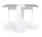 Table Console Pliable Edi 2-4 Personnes Blanche Plateau Effet Béton 103 X 76 Cm