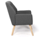 Fauteuil Scandinave Nat En Tissu Gris Anthracite