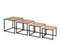 Lot De 4 Tables Basses Gigognes Detroit 35/40/45/50 Design Industriel
