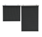 Lot De 2 Stores Enrouleurs Tamisants L.124 X H. 225 Cm Pour Pergola Noir