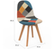 Lot De 2 Chaises Scandinaves Sara Motifs Patchworks Multi-couleurs