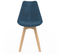 Lot De 4 Chaises Scandinaves Sara En Velours Bleu Canard