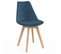 Lot De 4 Chaises Scandinaves Sara En Velours Bleu Canard