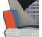 Fauteuil Scandinave Ivar En Tissu Patchwork Multicouleurs Et Imprimé Pied De Poule