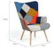 Fauteuil Scandinave Ivar En Tissu Patchwork Multicouleurs Et Imprimé Pied De Poule