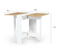 Table Console Pliable Edi 2-4 Personnes Bois Blanc Plateau Façon Hêtre 103 X 76 Cm