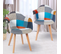 Lot De 2 Chaises De Salle à Manger Scandinaves Sara Motifs Patchworks Multi-couleurs