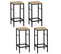 Lot De 4 Tabourets De Bar Detroit Design Industriel